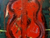 J. Styng; La Guitarra, 2023, sekatekniikka, 73 x 60 cm.